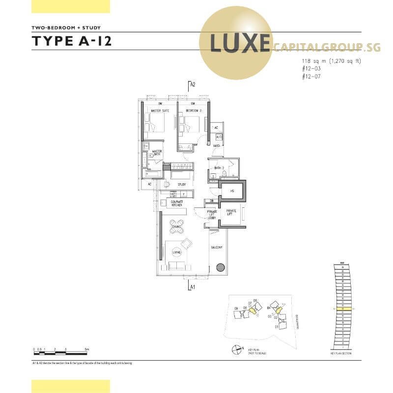 Gramercy Park-Floorplan-2BR+S-Type-A12