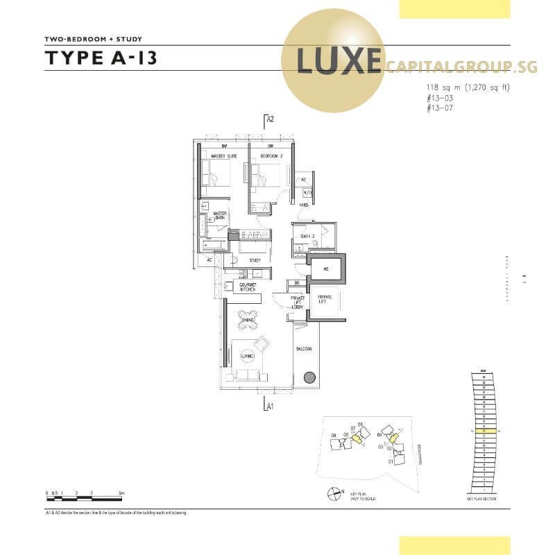 Gramercy Park-Floorplan-2BR+S-Type-A13