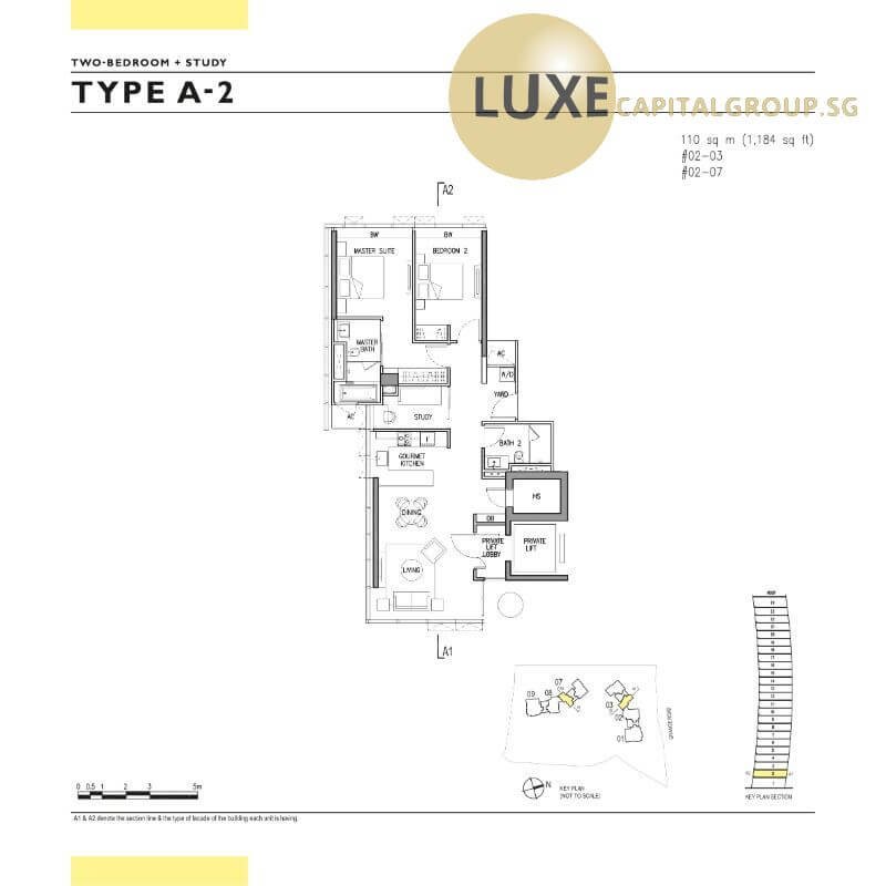 Gramercy Park-Floorplan-2BR+S-Type-A2