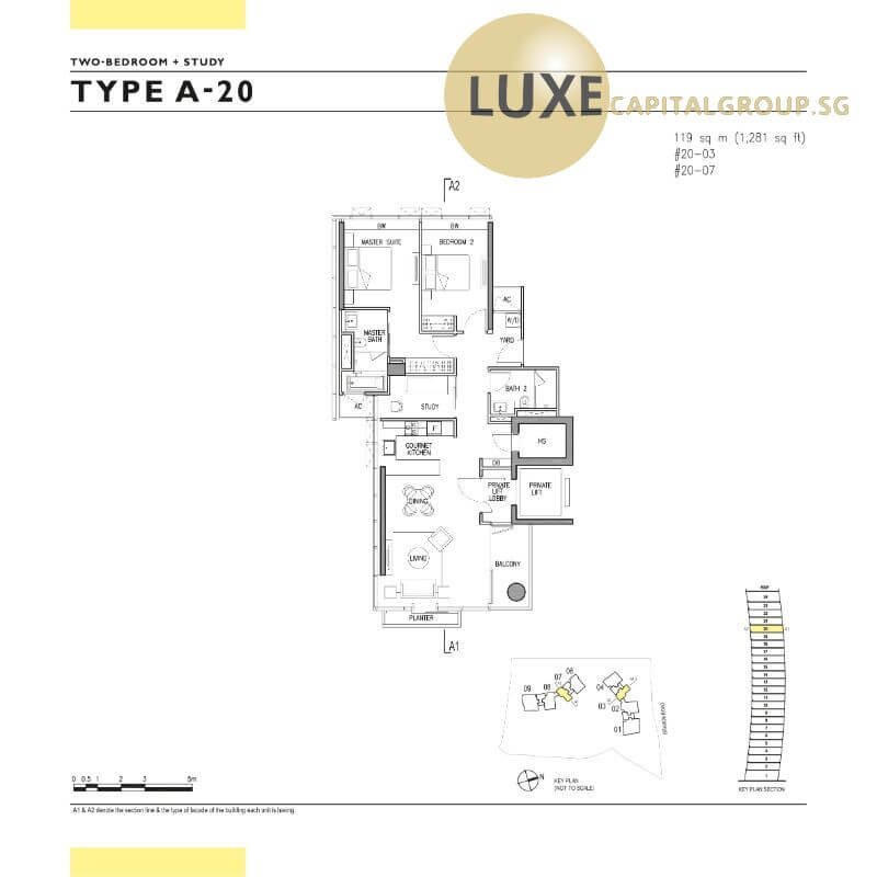 Gramercy Park-Floorplan-2BR+S-Type-A20