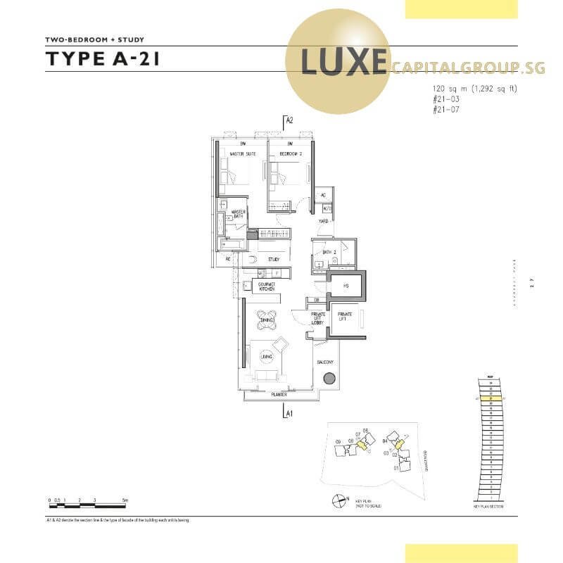 Gramercy Park-Floorplan-2BR+S-Type-A21