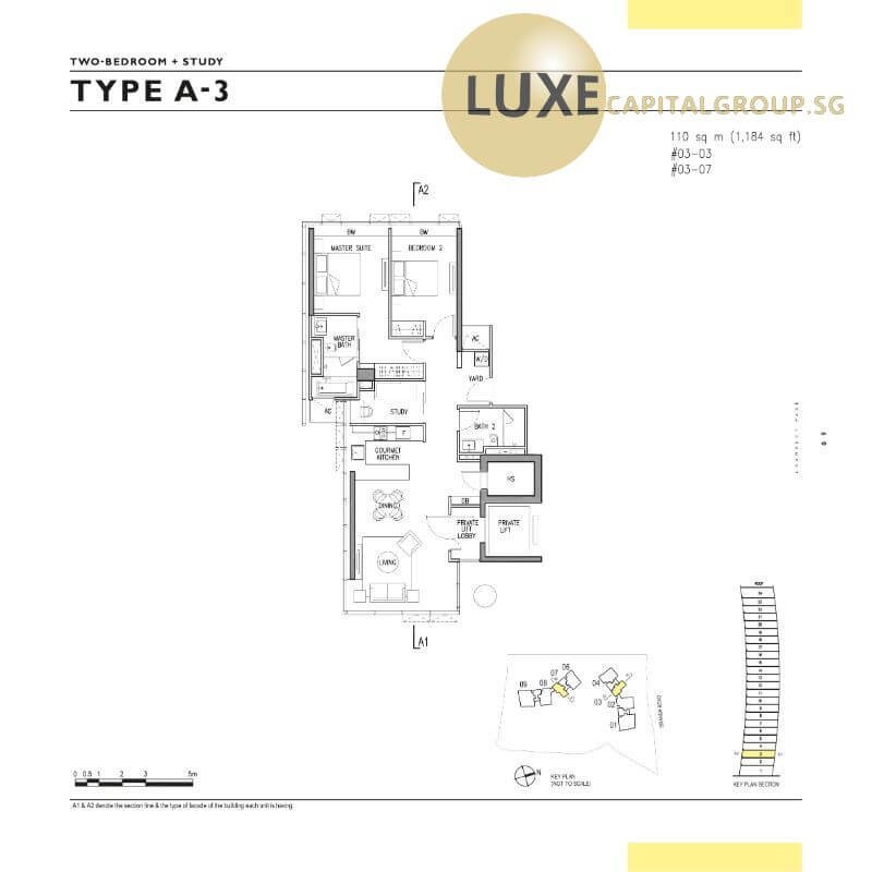 Gramercy Park-Floorplan-2BR+S-Type-A3