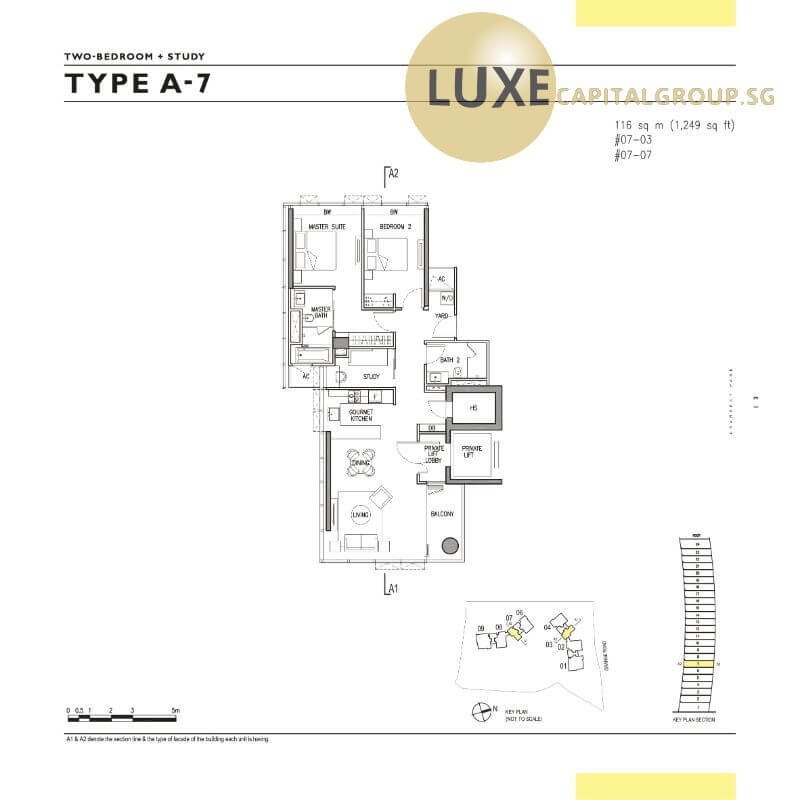 Gramercy Park-Floorplan-2BR+S-Type-A7