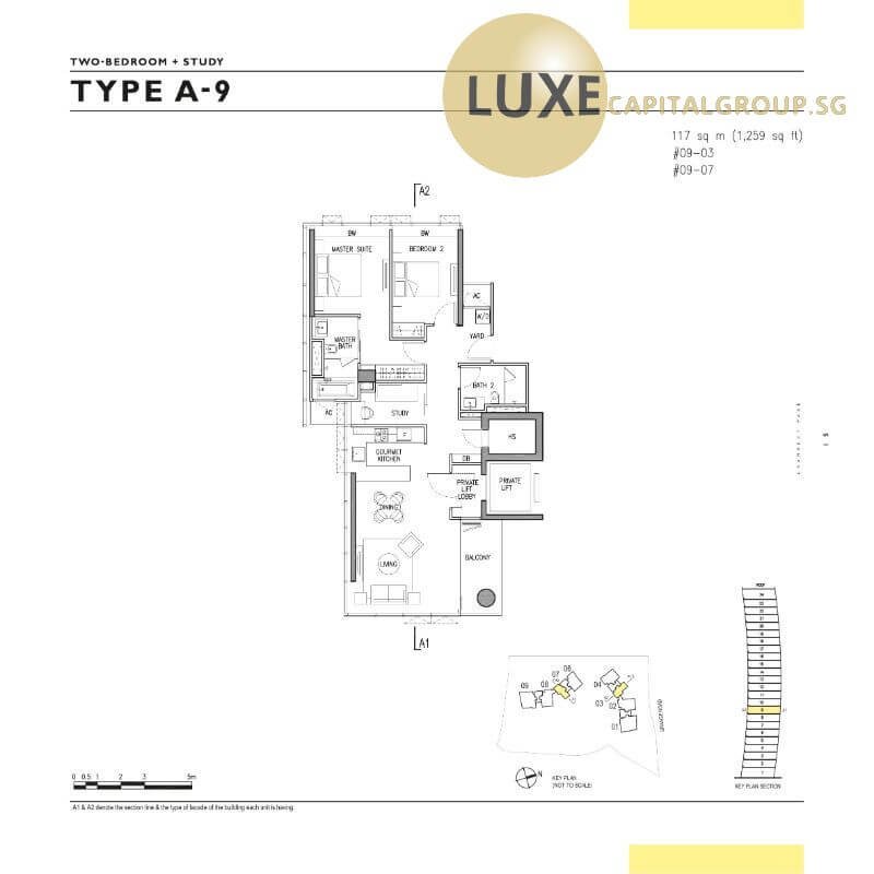 Gramercy Park-Floorplan-2BR+S-Type-A9