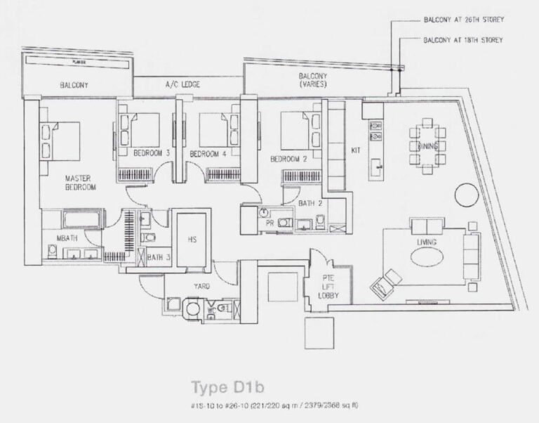 MBR floorplan - 4-bedroom