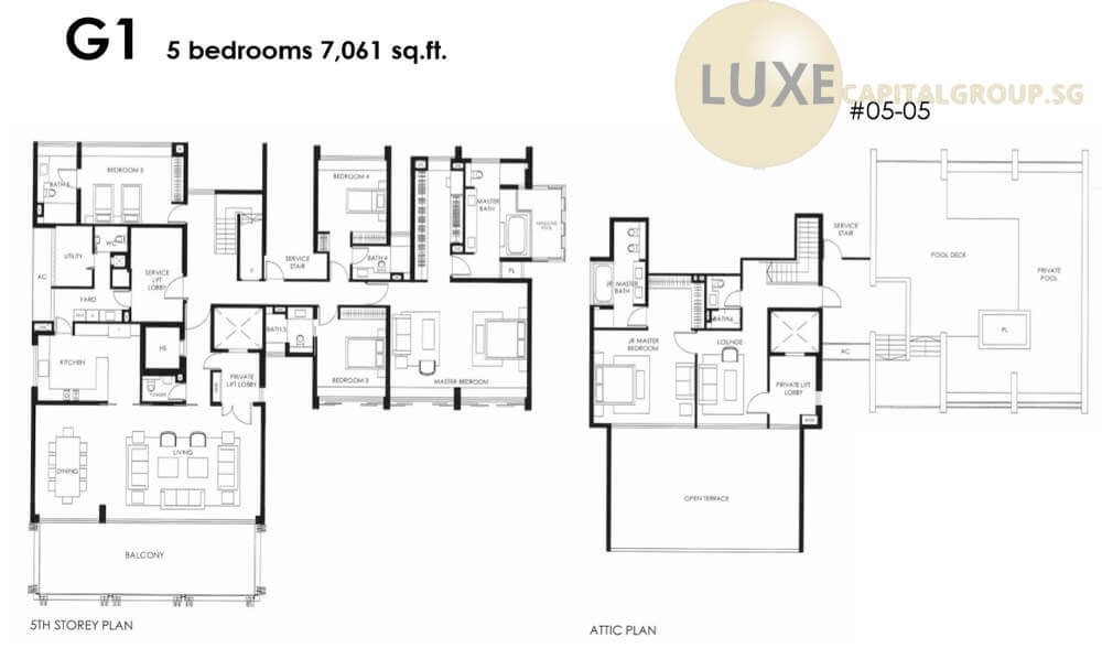 The Nassim Floorplan -5 bedroom Type G1