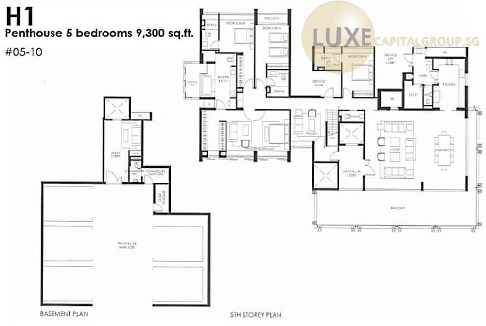 The Nassim Floorplan - 5 bedroom Type H1